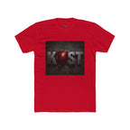 KOST Logo T-Shirt — Distressed Metallic Text with Red Orb Graphic