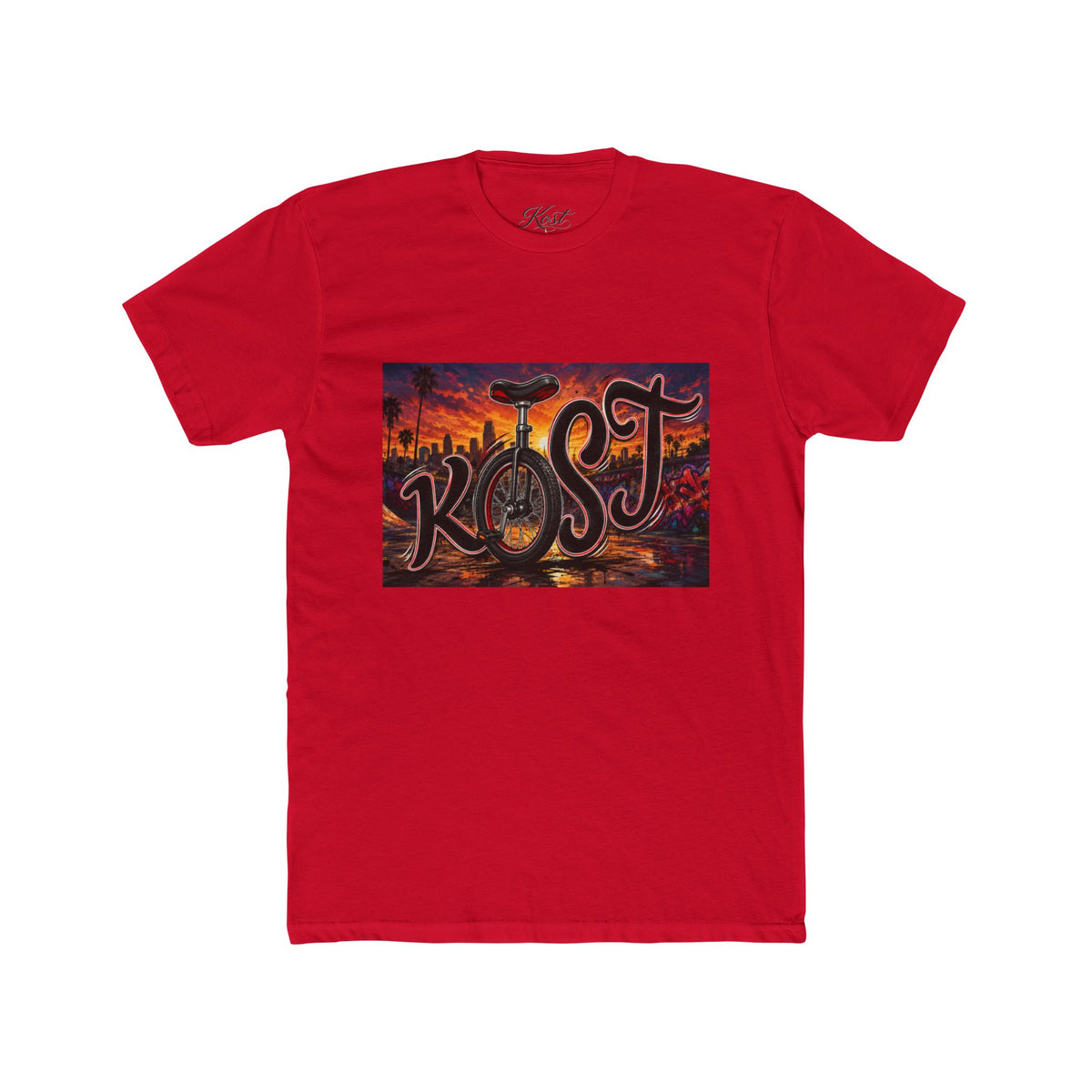 “Kost” City Skyline Graphic Tee — Vintage Sunset Urban Streetwear T‑Shirt