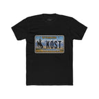 Wyoming License Plate Tee — 'KOST' Cowboy Scenic Graphic T-Shirt