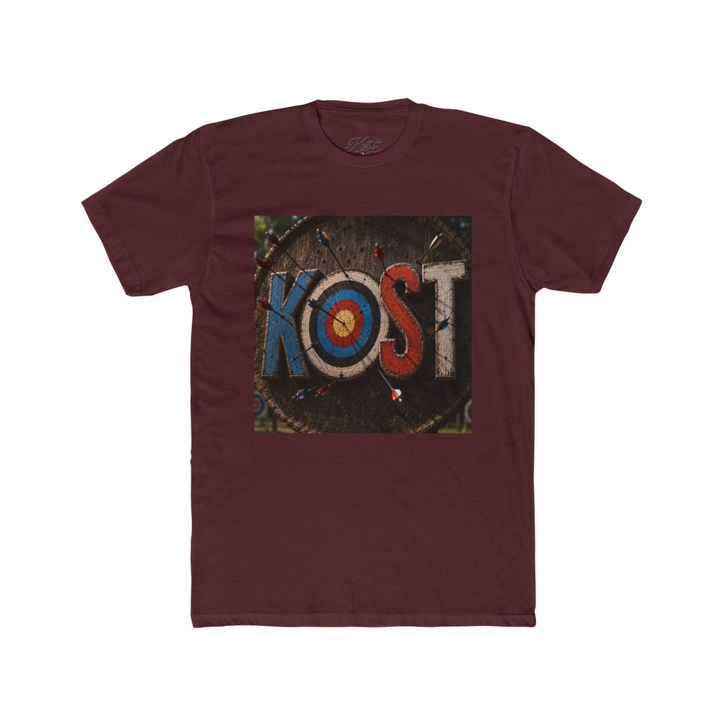KOST Target Logo T‑Shirt — Retro Archery Bullseye Graphic Tee
