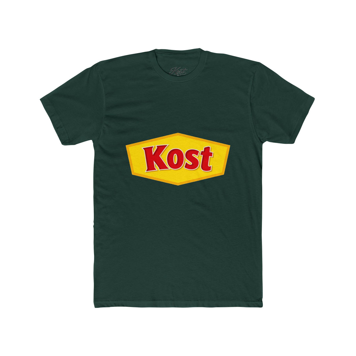 Kost Logo Tee — Retro Yellow & Red Graphic T-Shirt
