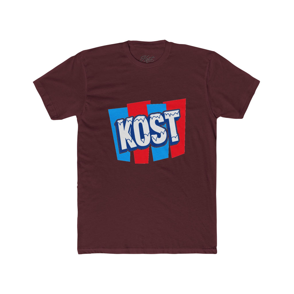 Kost Retro Logo T-Shirt — Red & Blue Graphic Crew Tee