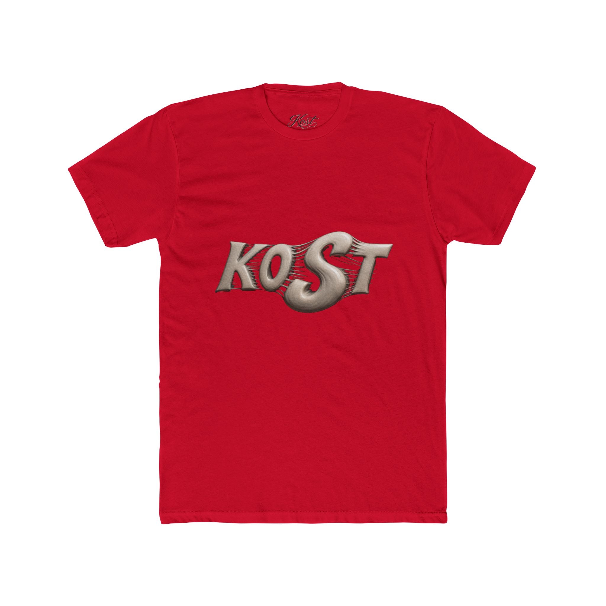 KOST Metallic Logo Tee - Retro Chrome Graphic T-Shirt
