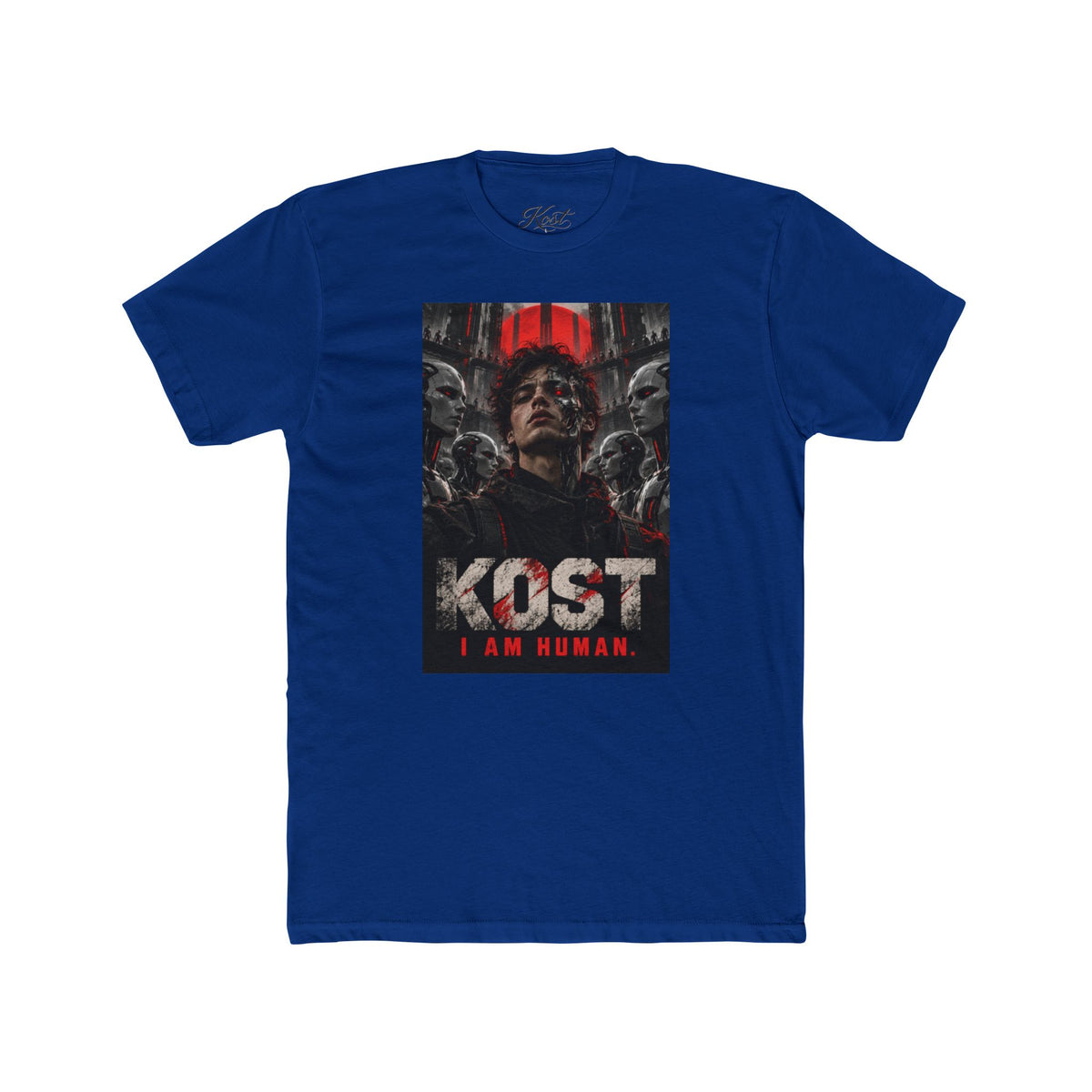 KOST "I Am Human" Graphic Tee — Dark Sci‑Fi Horror Movie Shirt
