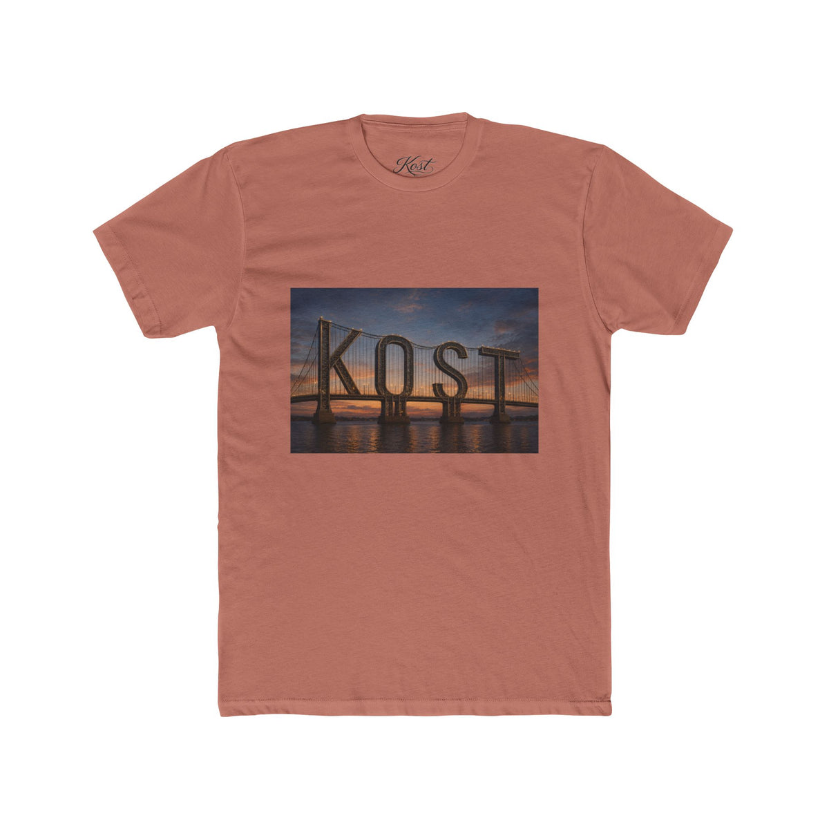 Kost Bridge Sunset Tee — Scenic Photo Graphic T-Shirt