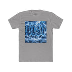 KOST Waterfall Graphic Tee — Blue Wave Texture Crew Shirt