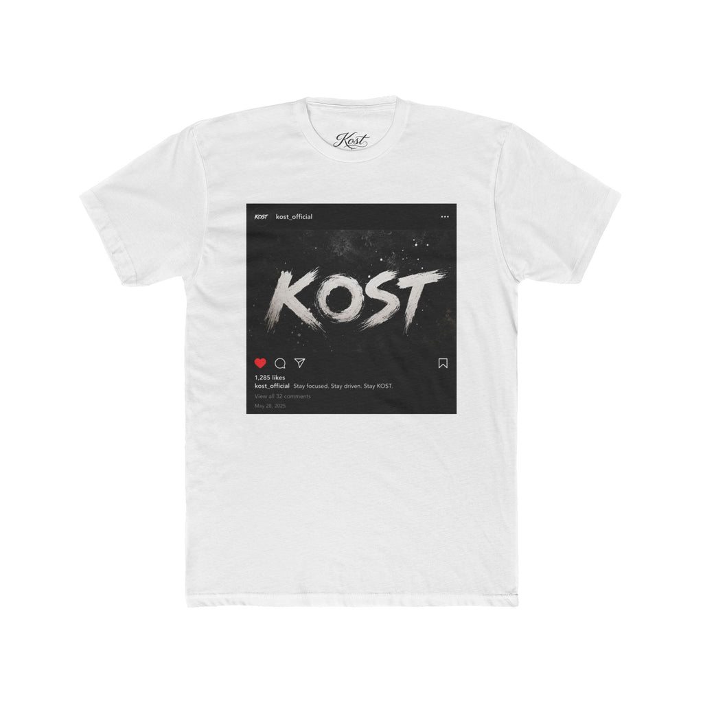 KOST Graphic Tee — Bold Script Social Post Design