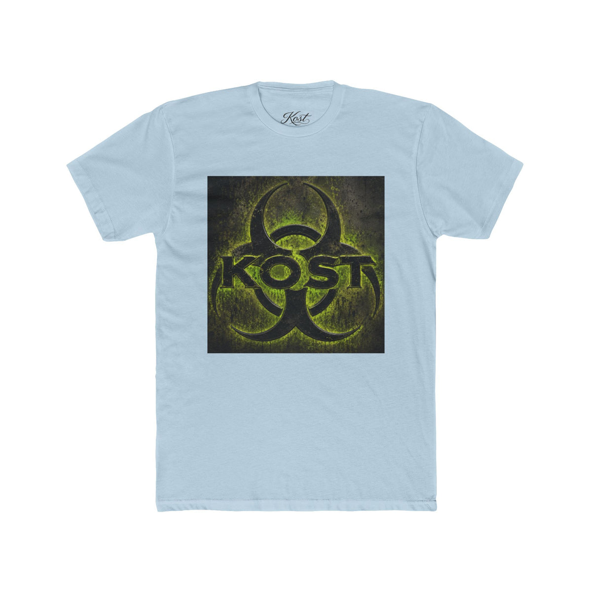 Biohazard KOST Graphic Tee — Distressed Neon Toxic Logo T-Shirt
