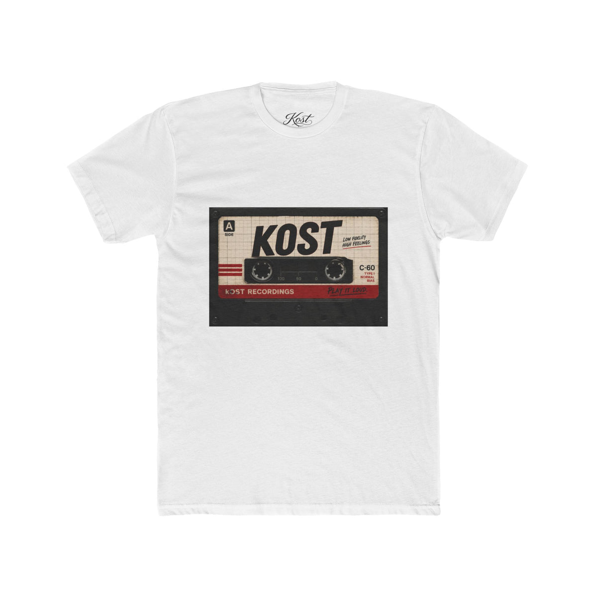 Retro Cassette Tape Tee — "KOST" Vintage Music T-Shirt