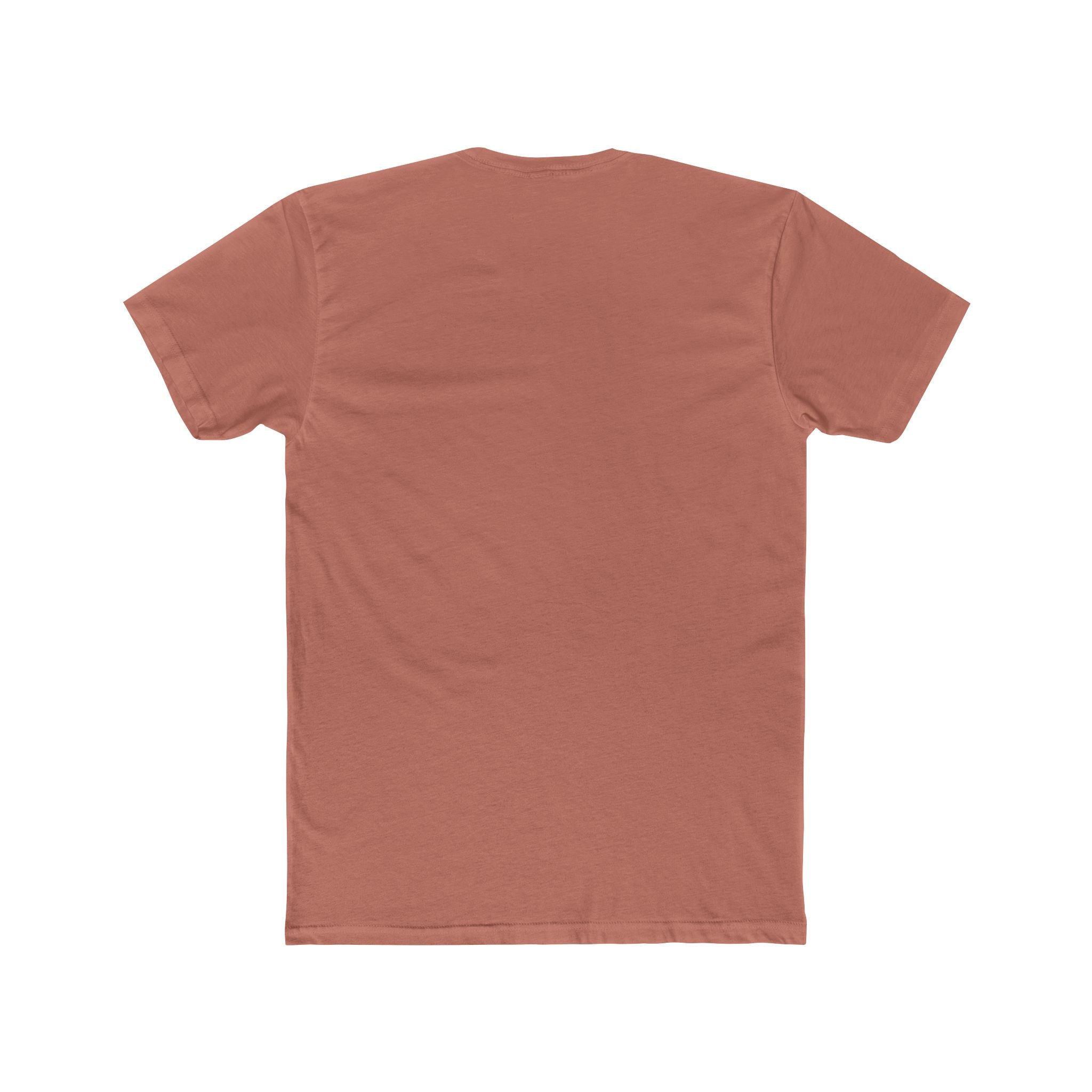 Geometric Maze Graphic Tee — Vintage Blue & Brown Optical Pattern