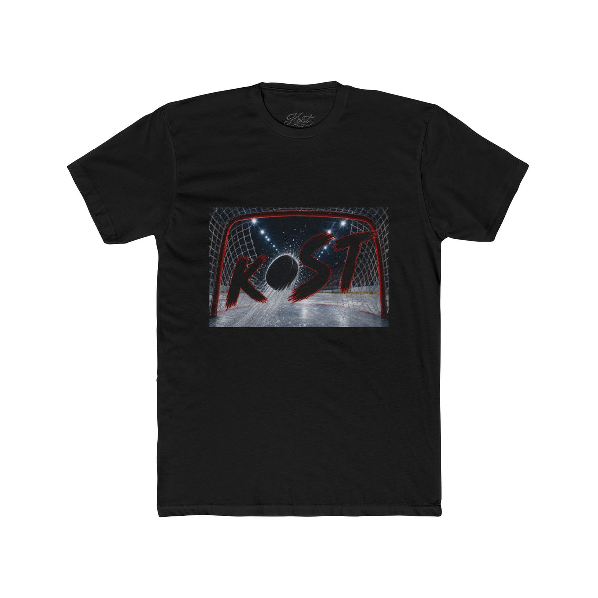 Retro Hockey Rink Graphic Tee — 'KO' Puck Design