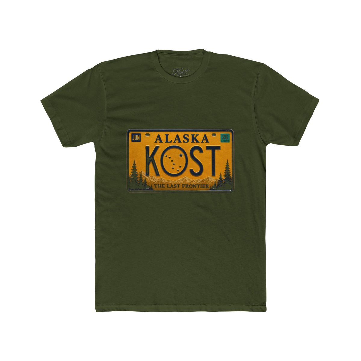 Alaska License Plate Tee — 'KOST' Vintage State Pride T-Shirt