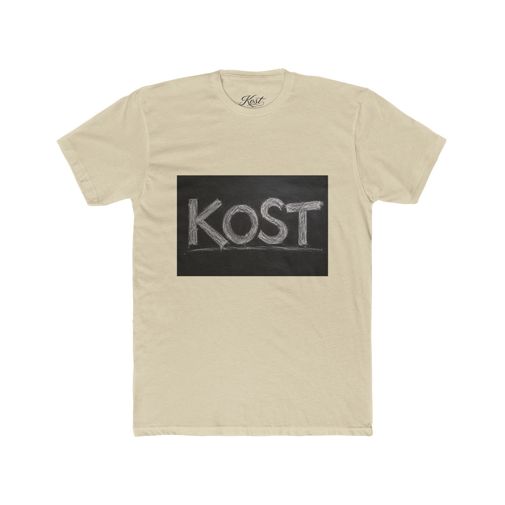 KOST Chalkboard Logo Tee — Vintage Chalk Graphic Cotton T‑Shirt