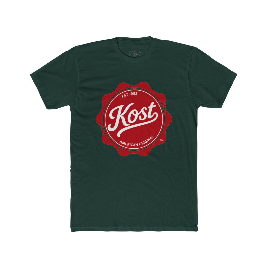 Kost Vintage Badge T‑Shirt — Retro Red Logo Crew Tee
