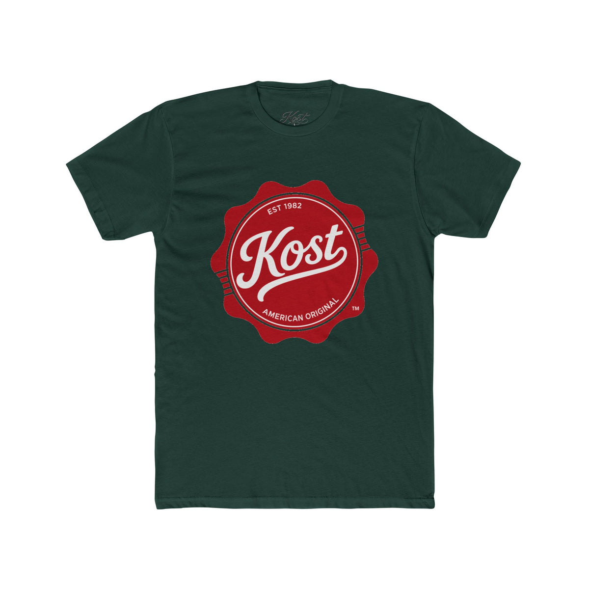Kost Vintage Badge T‑Shirt — Retro Red Logo Crew Tee