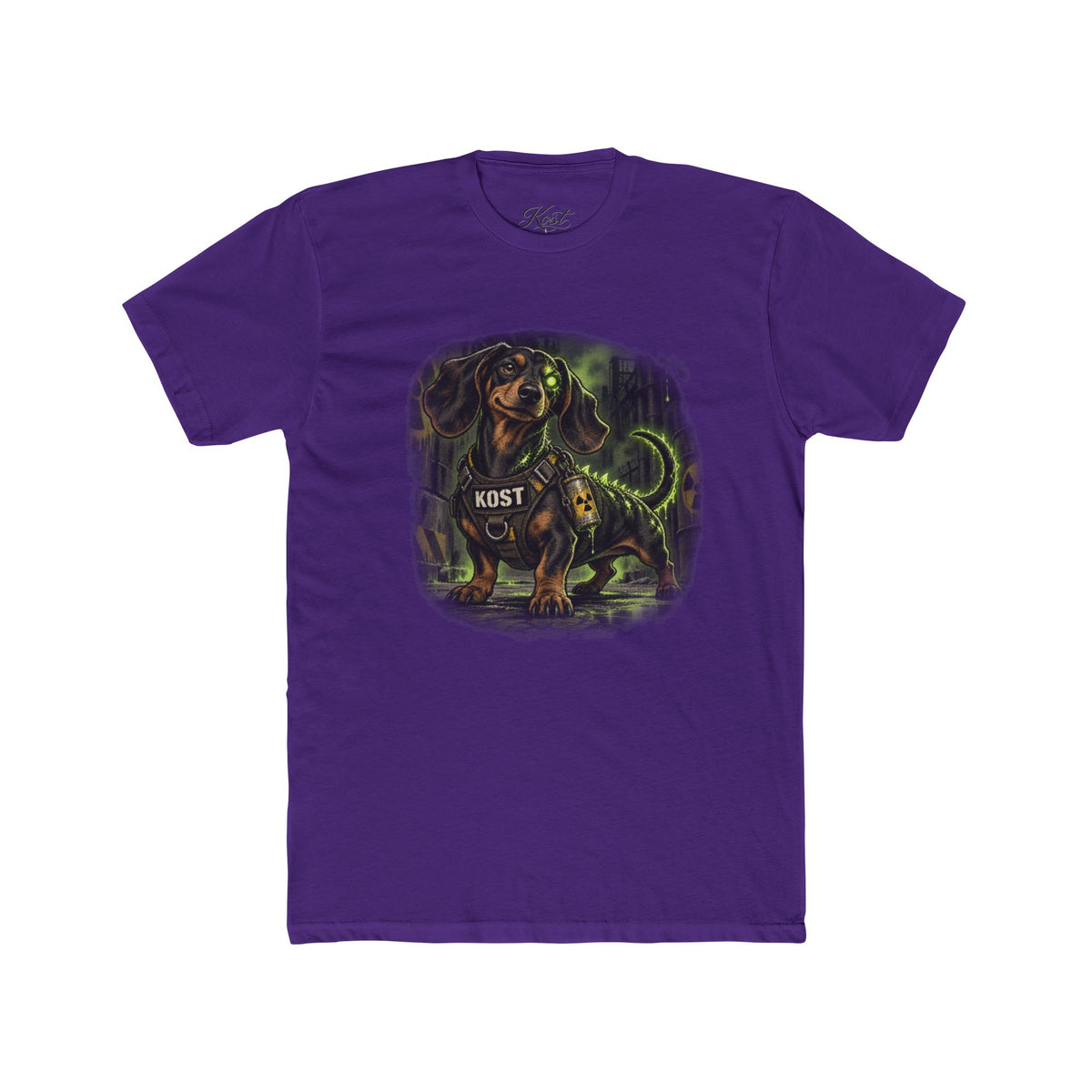 K9 Dachshund Guardian Tee — 'K9ST' Neon Dog Lover T-Shirt