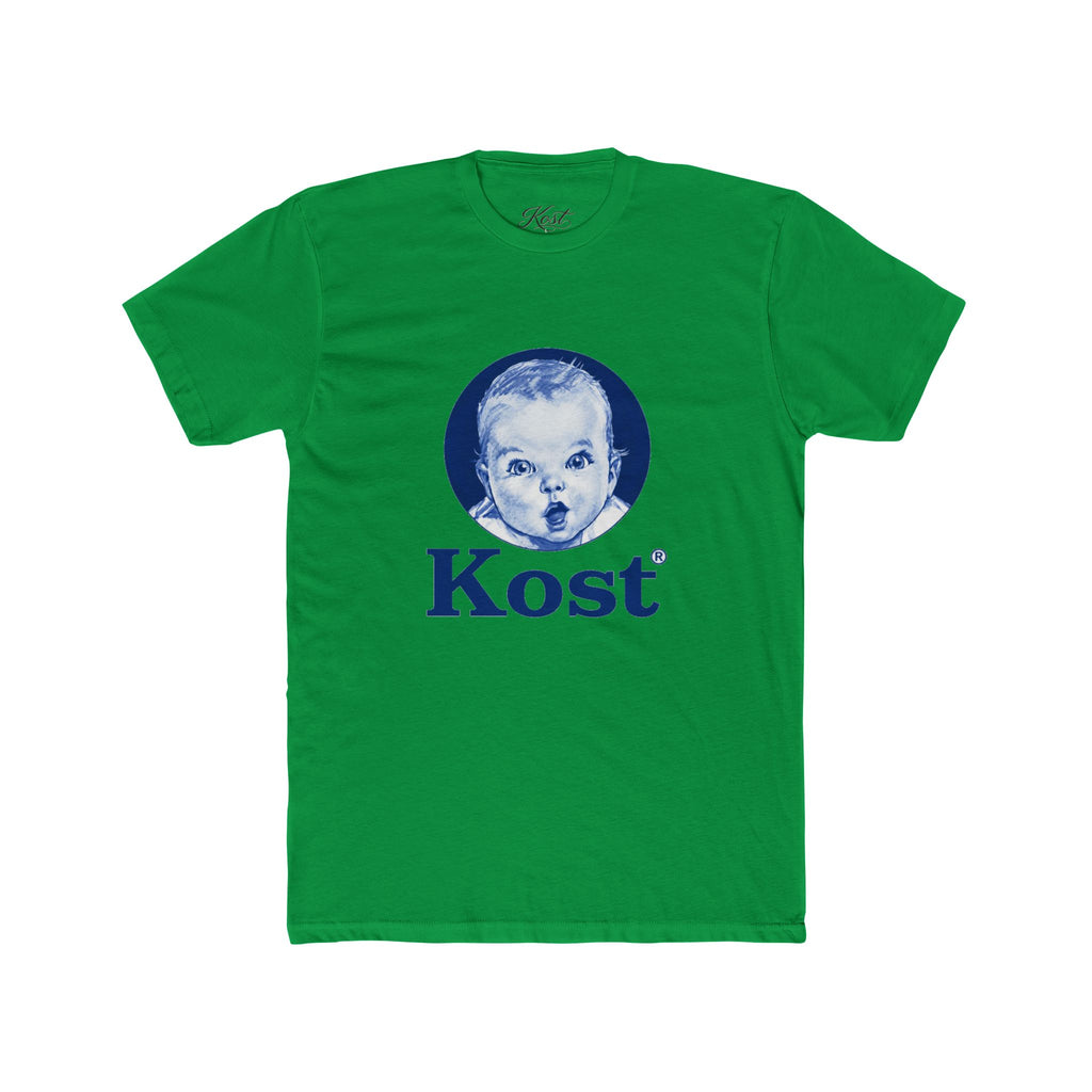 Retro Baby Face Tee — "Kost" Vintage Logo Cotton T-Shirt