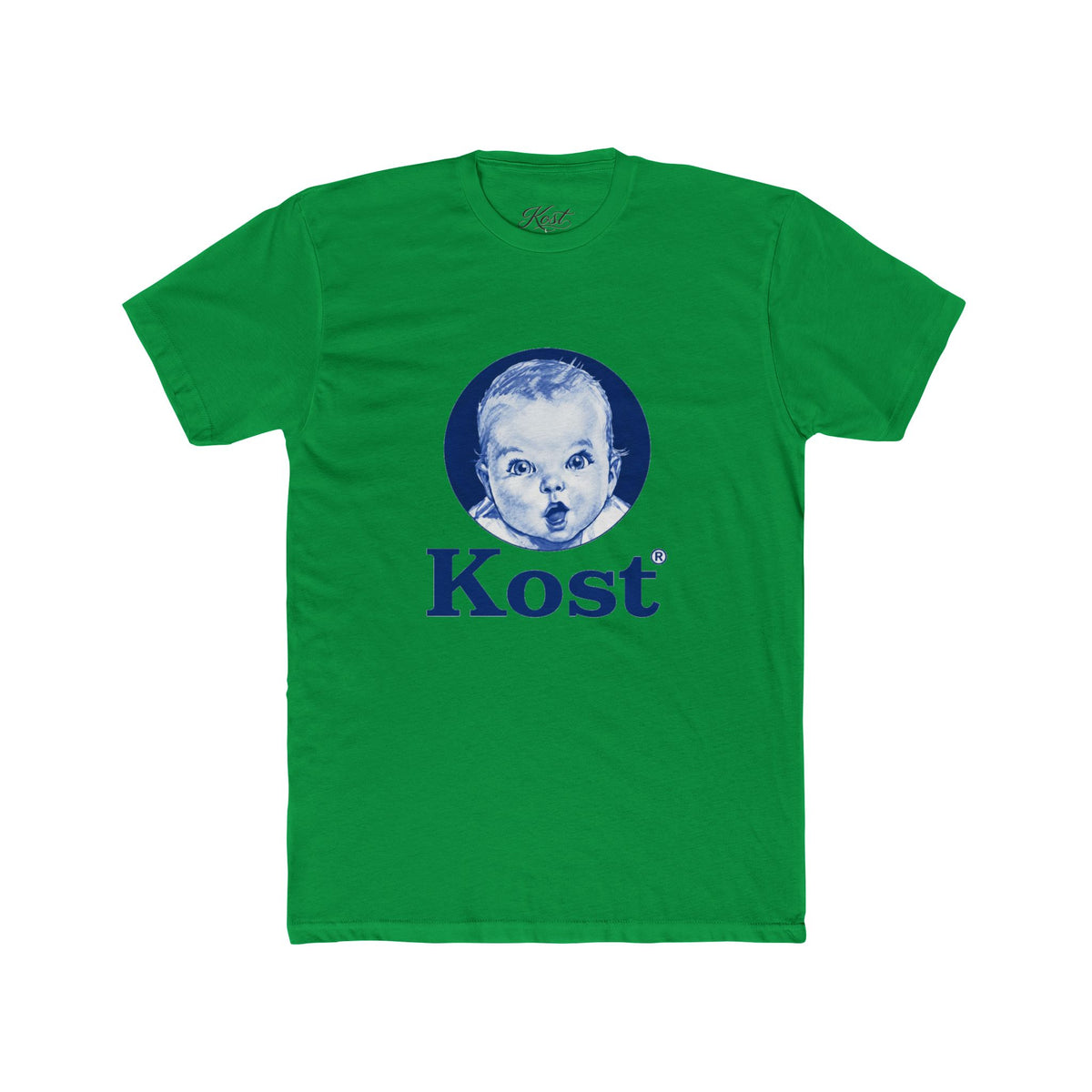 Retro Baby Face Tee — "Kost" Vintage Logo Cotton T-Shirt