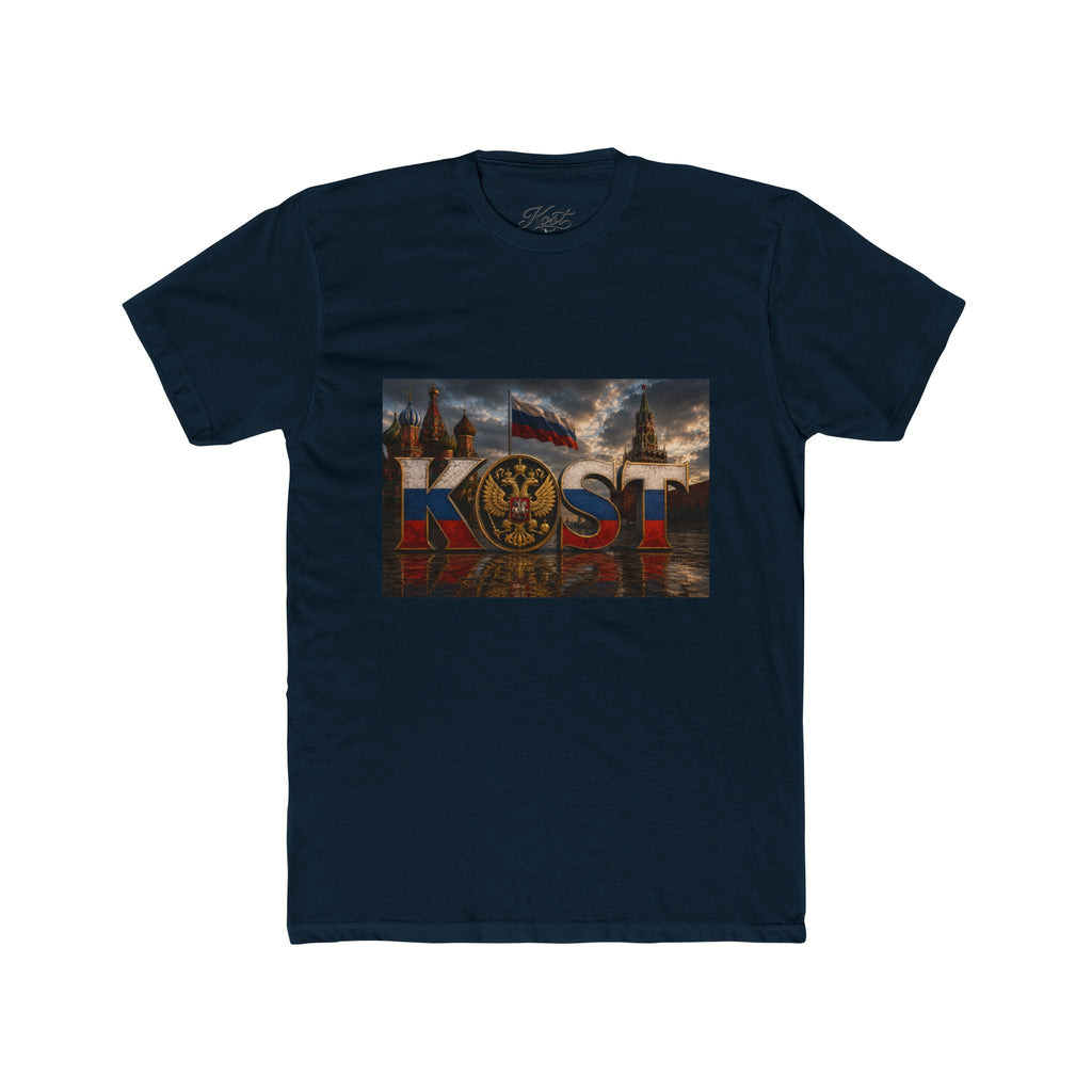 Russia Skyline Graphic Tee — Moscow Cityscape with Double-Headed Eagle