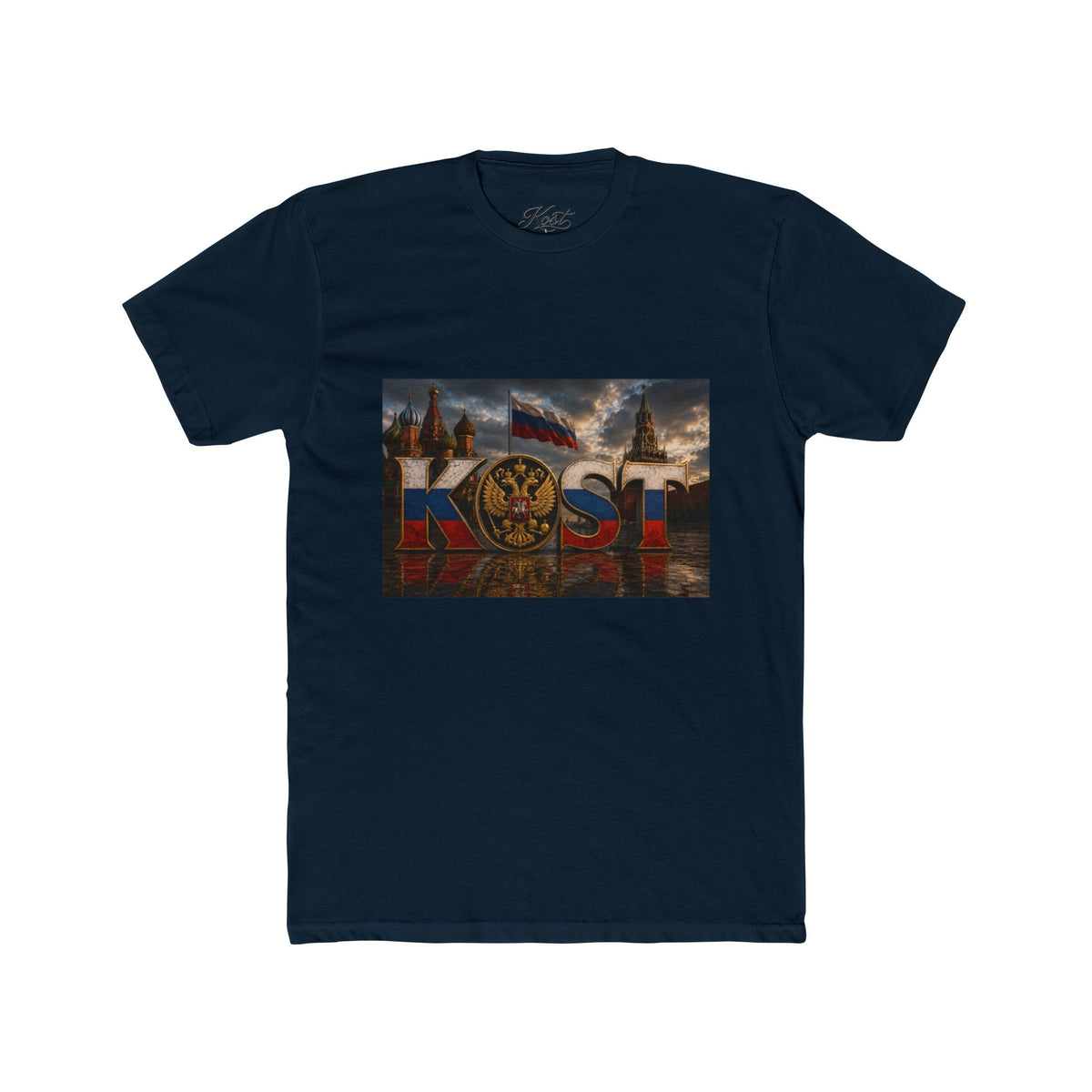 Russia Skyline Graphic Tee — Moscow Cityscape with Double-Headed Eagle