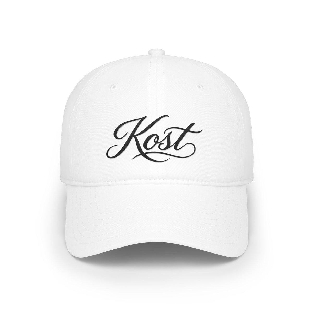 Kost Script Embroidered Baseball Cap — Classic Red Low-Profile Hat