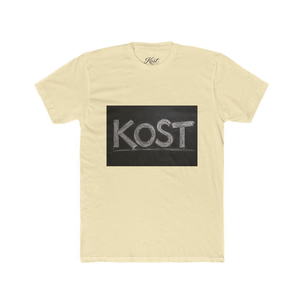 KOST Chalkboard Logo Tee — Vintage Chalk Graphic Cotton T‑Shirt