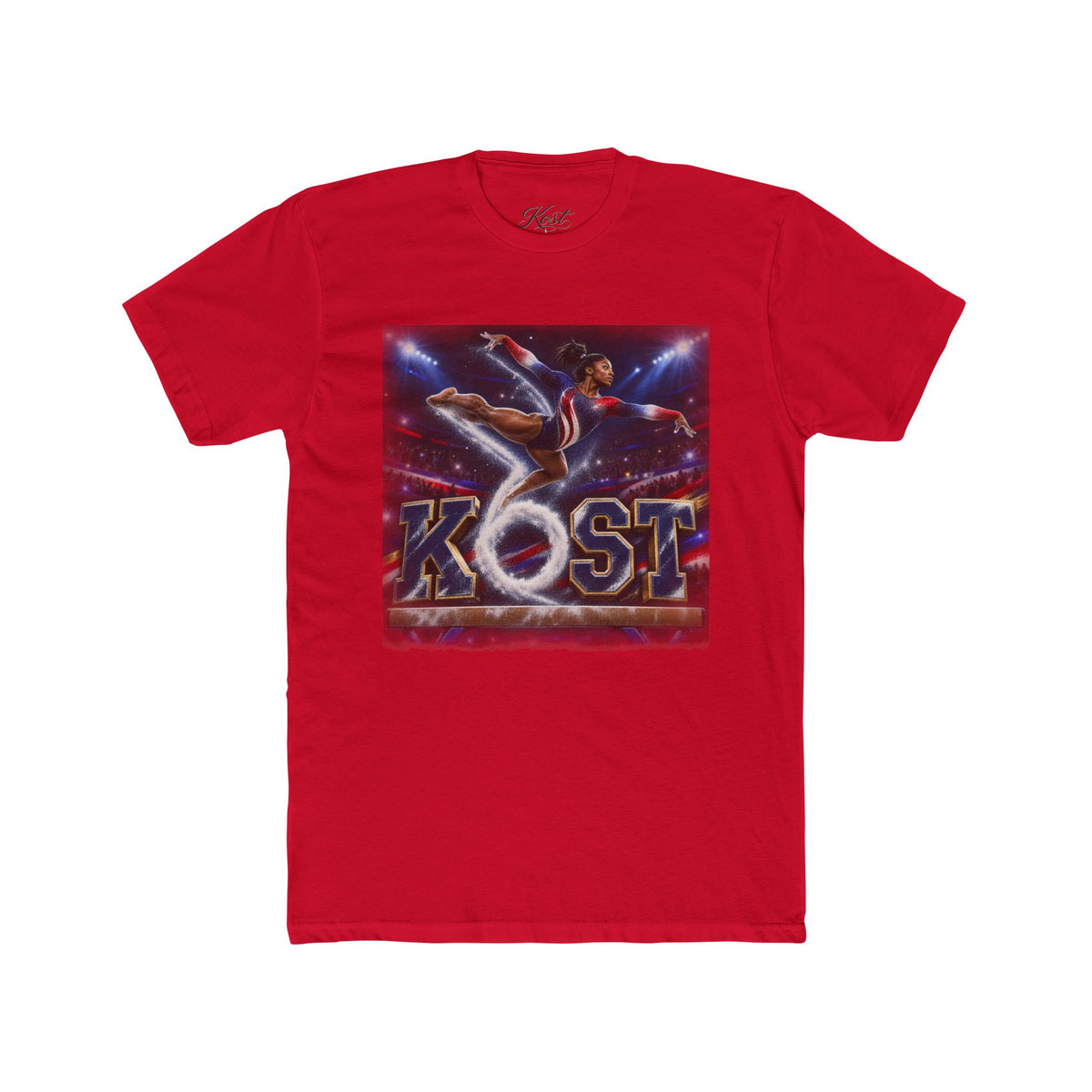 Surfing Skateboarder Graphic Tee — "KOST" Retro Skate Skatepark Shirt