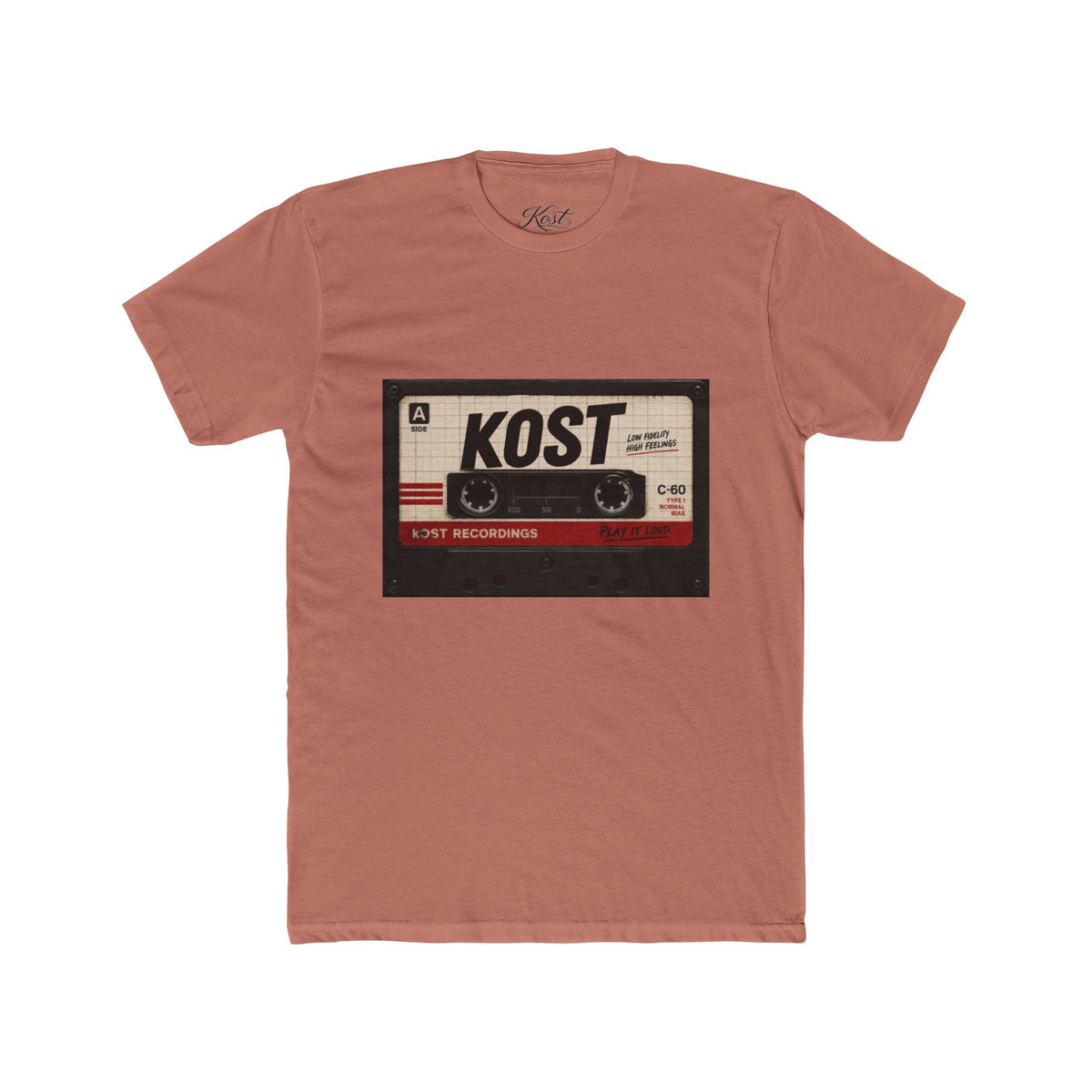 Retro Cassette Tape Tee — "KOST" Vintage Music T-Shirt
