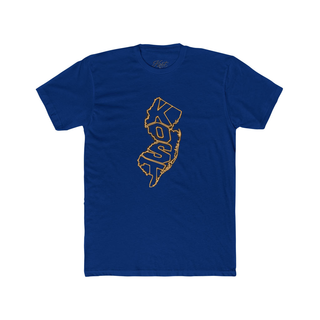 New Jersey 'KOSO' Map Tee — Vintage Gold State Graphic T-Shirt