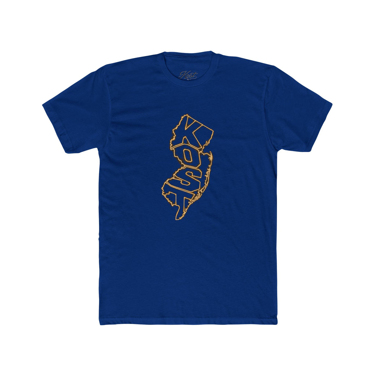 New Jersey 'KOSO' Map Tee — Vintage Gold State Graphic T-Shirt