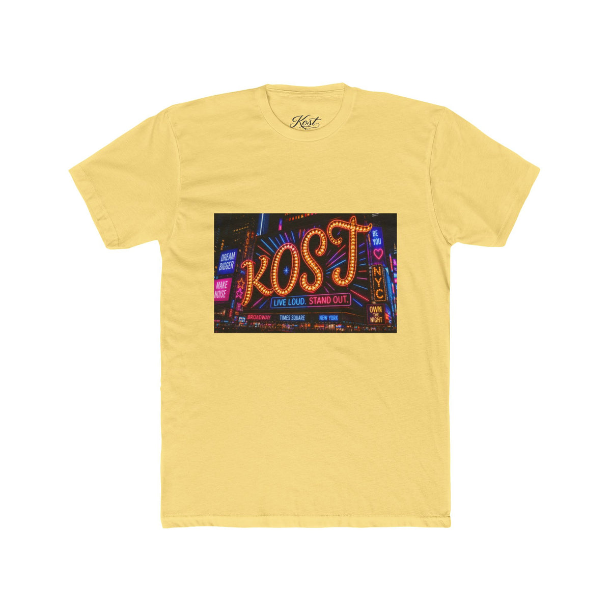 Kost Neon Sign Graphic Tee — Retro City Nightlife T-Shirt