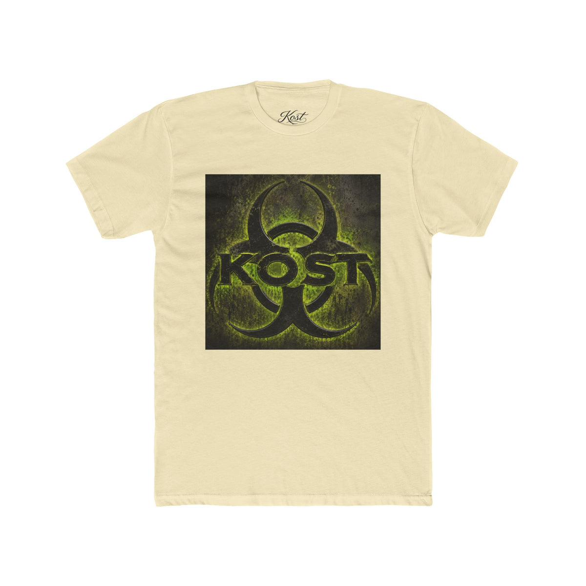 Biohazard KOST Graphic Tee — Distressed Neon Toxic Logo T-Shirt