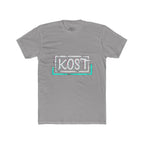 KOSI Retro Outline Logo Tee — White Cotton Crew T-Shirt