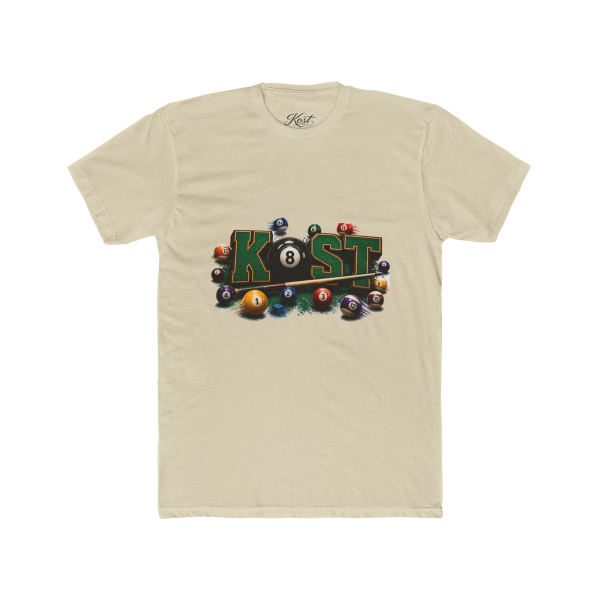 Pool Balls KOST Crew Tee — Billiards Graphic T-Shirt