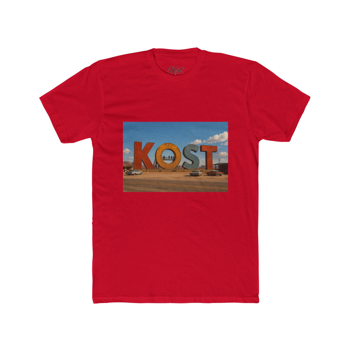 KOST Sign Photo Tee – Vintage Desert Roadside Souvenir T-Shirt