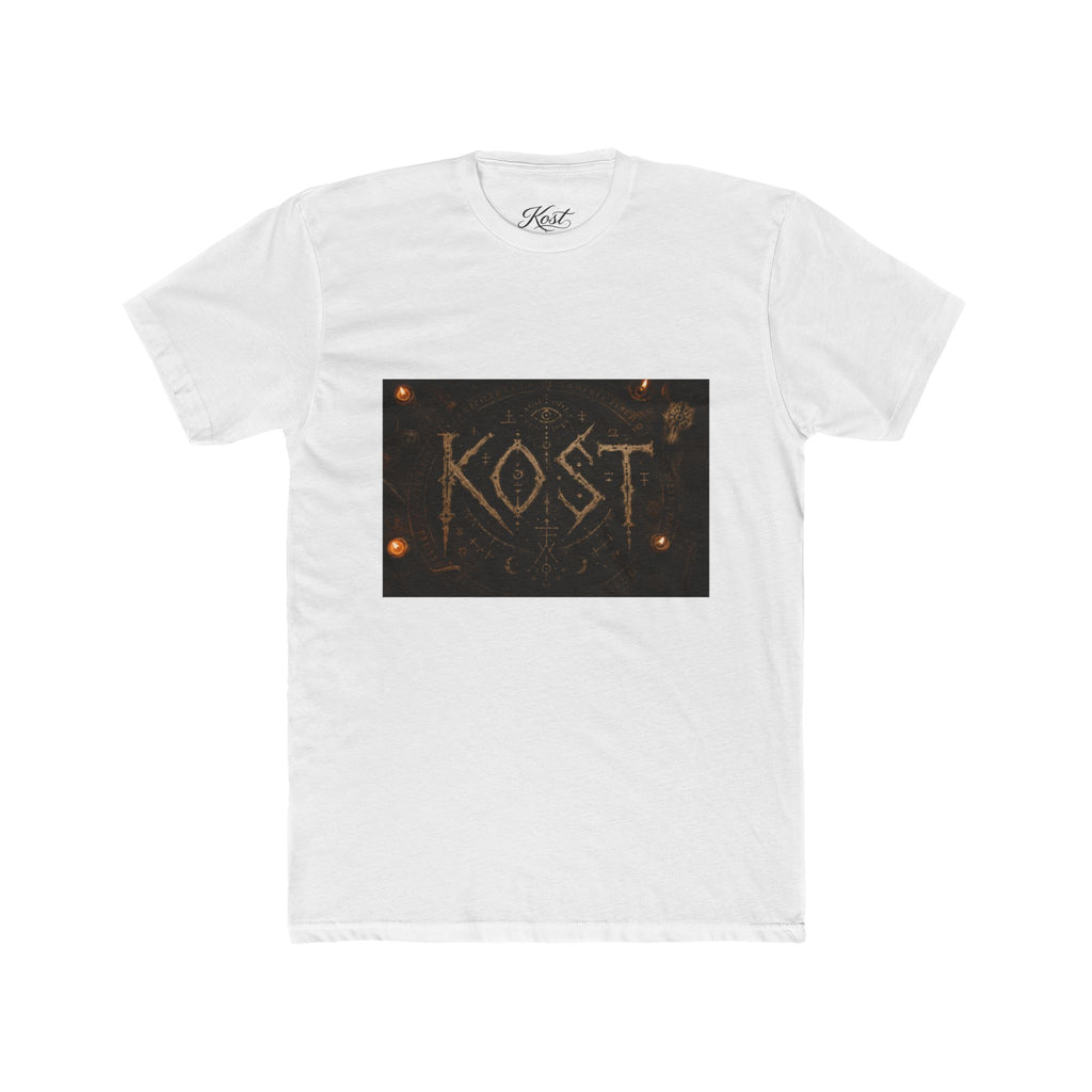 KÖST Rustic Firebrand Tee — Vintage Burned Lettering Graphic T-Shirt