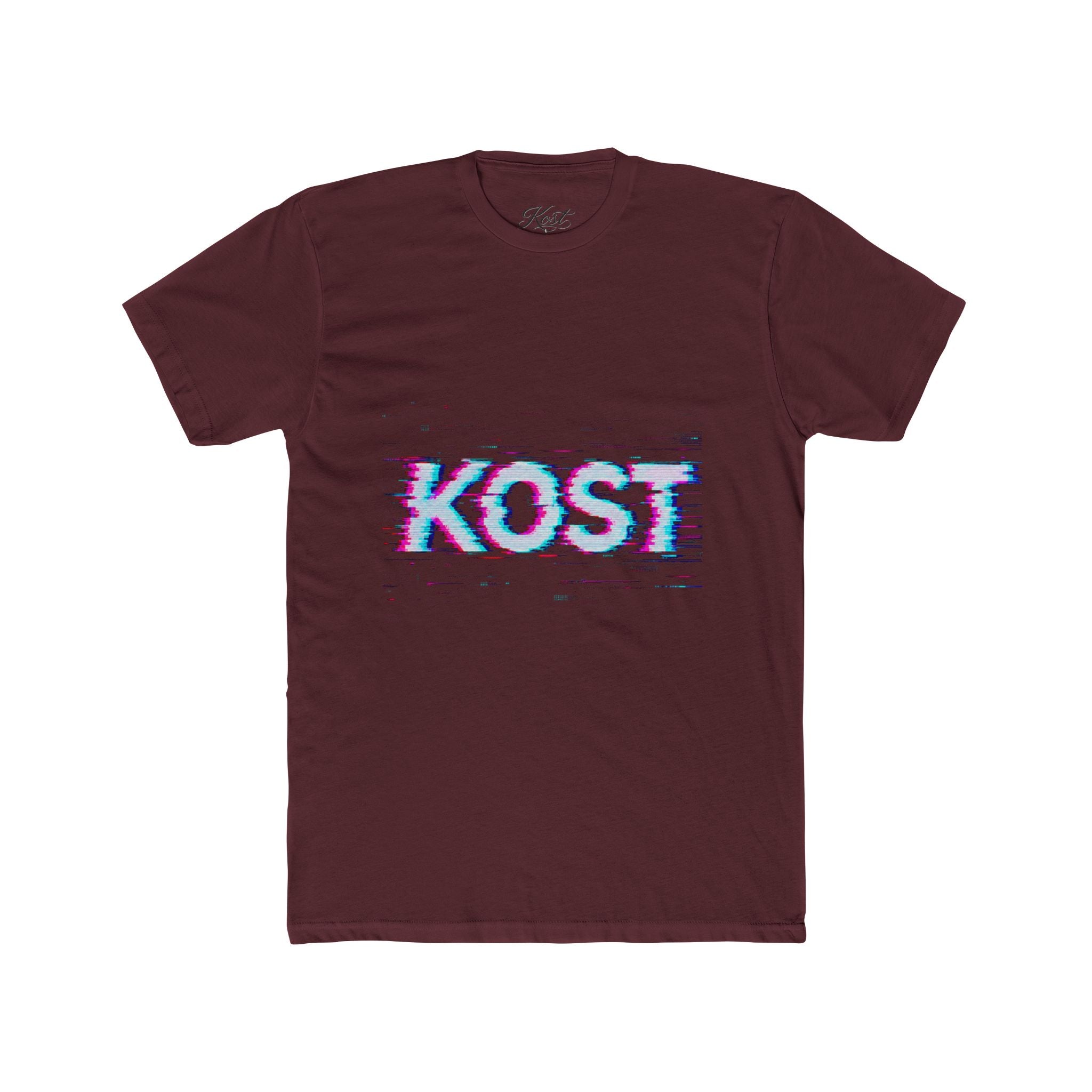 KOST Glitch Graphic Tee — Retro Vaporwave Logo T-Shirt