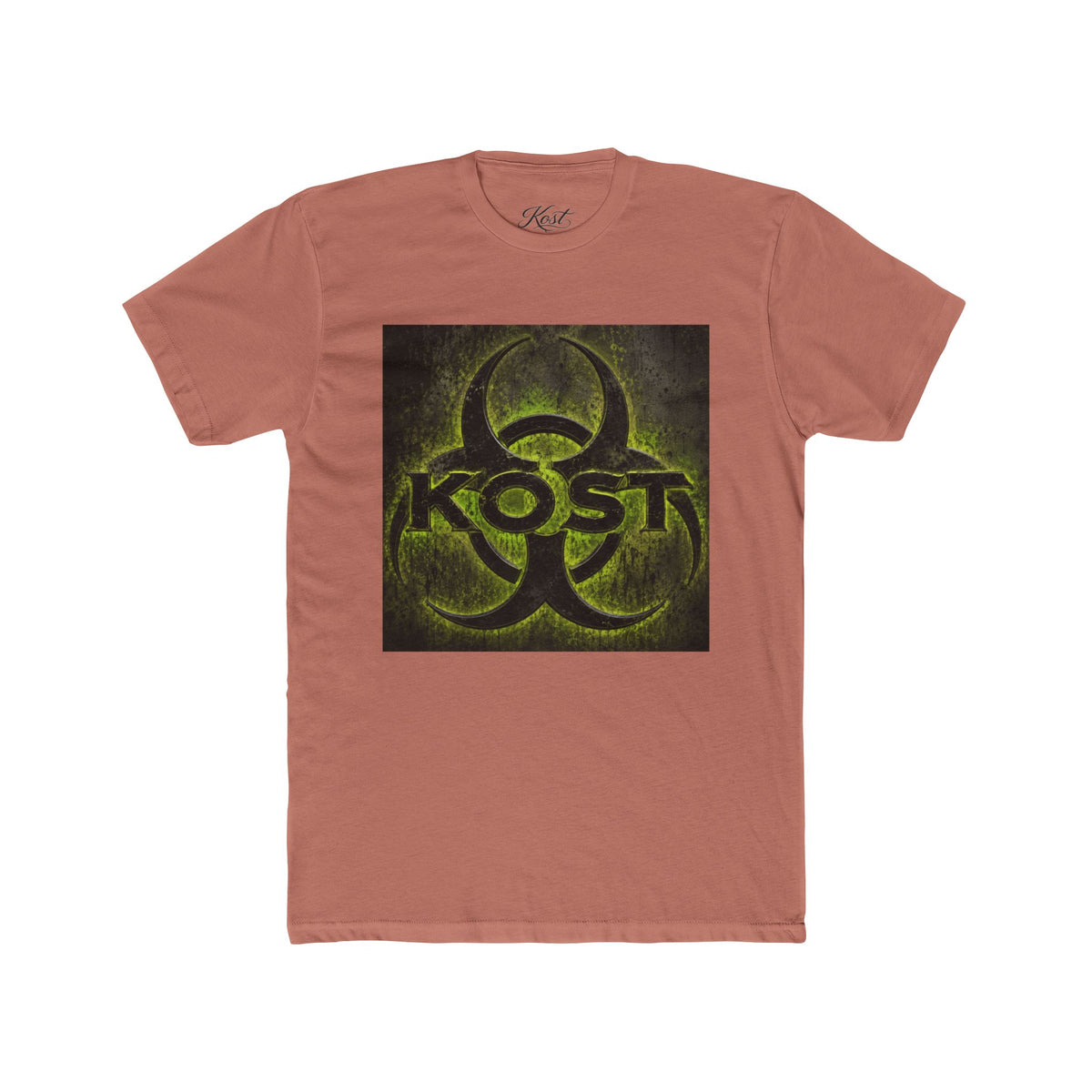 Biohazard KOST Graphic Tee — Distressed Neon Toxic Logo T-Shirt