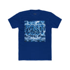 KOST Waterfall Graphic Tee — Blue Wave Texture Crew Shirt