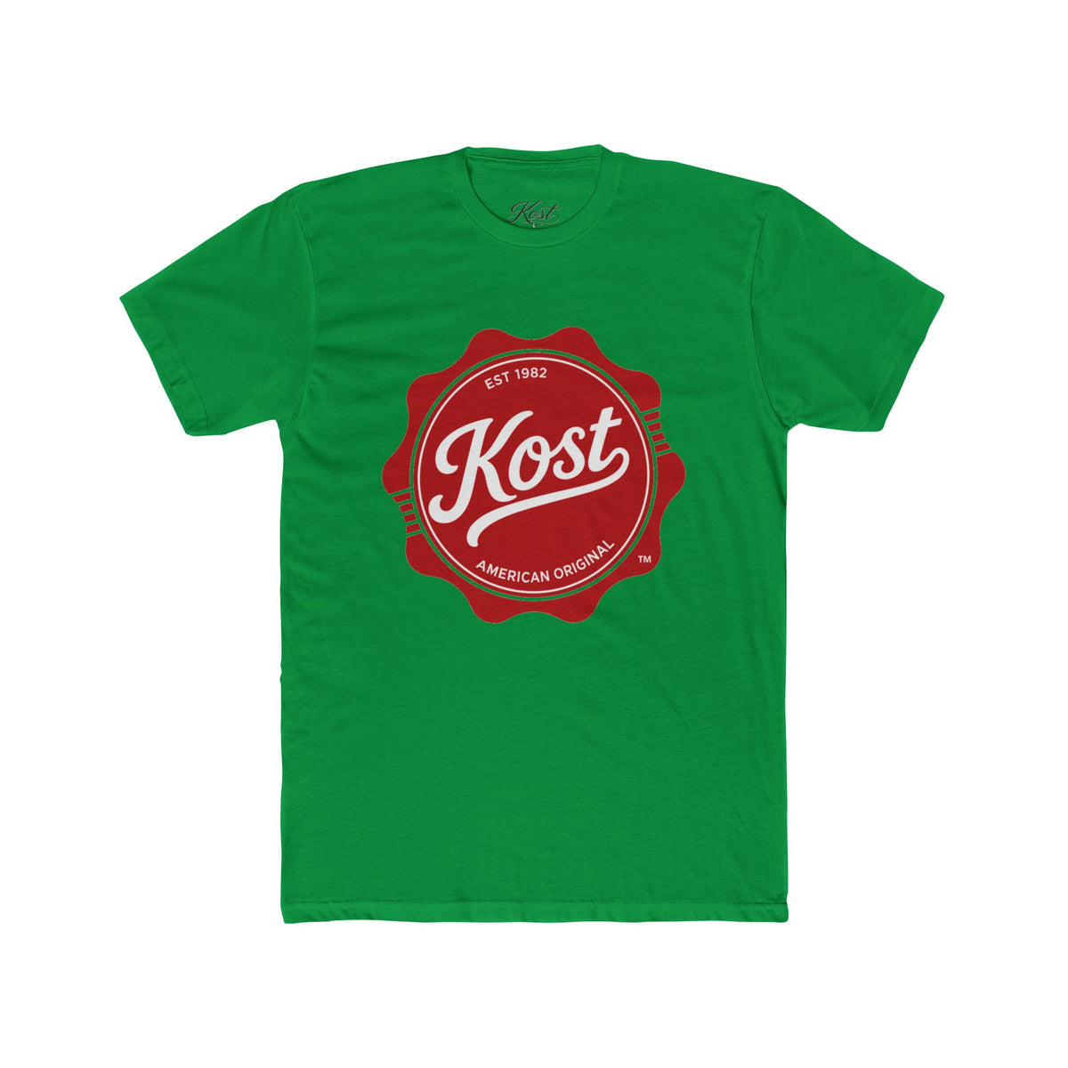 Kost Vintage Badge T‑Shirt — Retro Red Logo Crew Tee