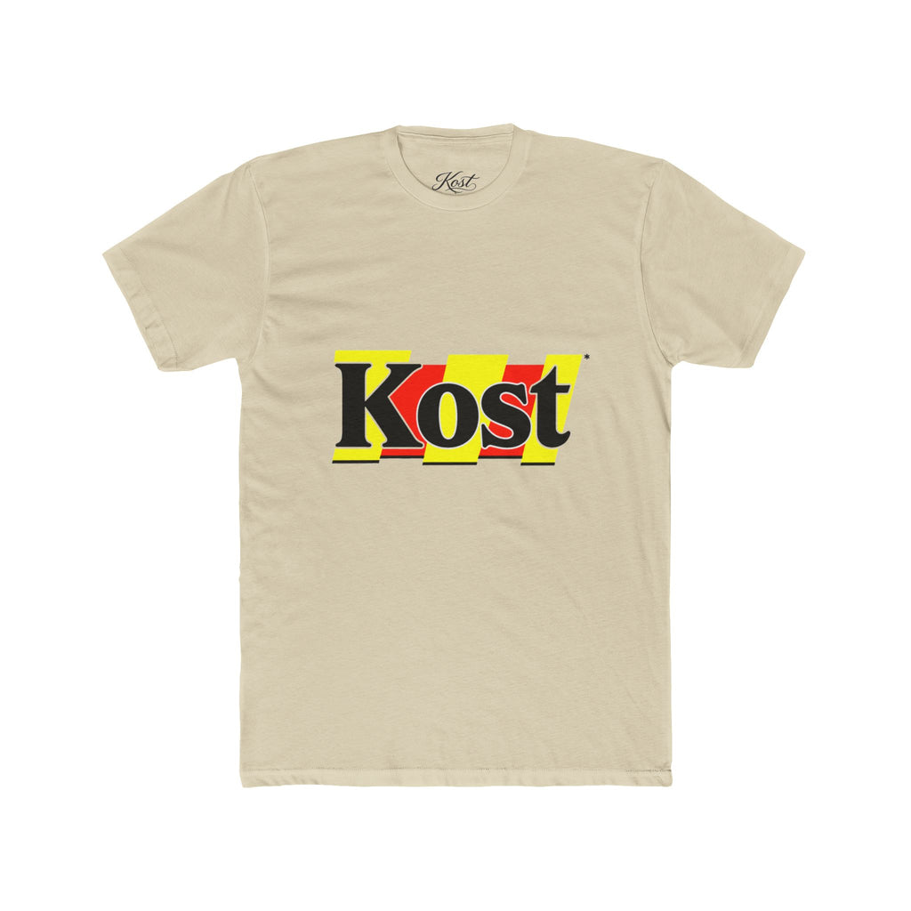 Kost Graphic Tee – Retro Yellow & Red Logo T-Shirt
