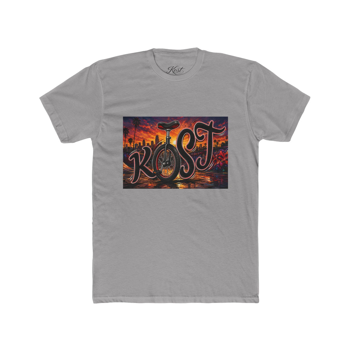 “Kost” City Skyline Graphic Tee — Vintage Sunset Urban Streetwear T‑Shirt