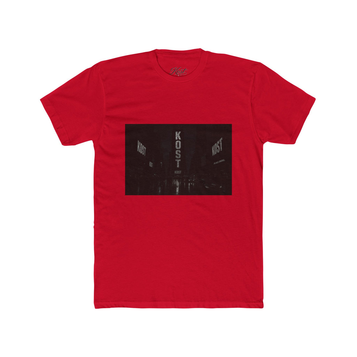 KOST Neon Sign Photo Tee — Vintage Urban Night Streetwear T-Shirt