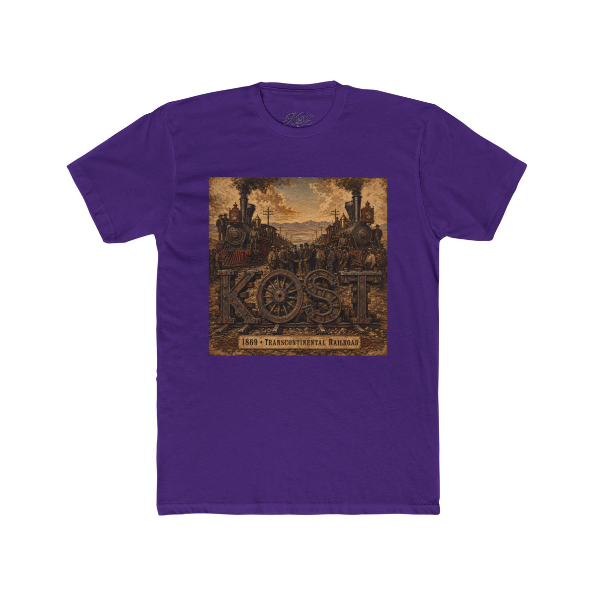 Vintage Rustic 'KOST' Graphic Tee — Industrial Steampunk Art Shirt