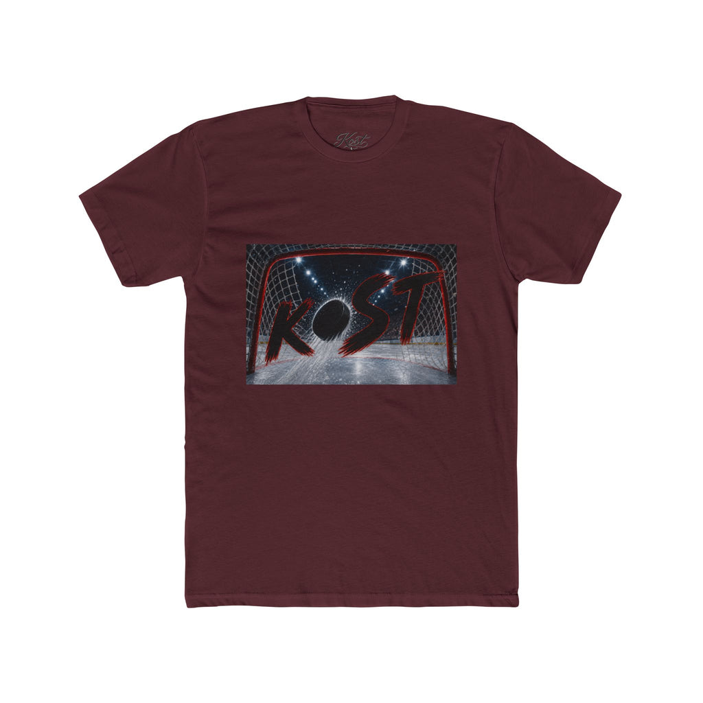 Retro Hockey Rink Graphic Tee — 'KO' Puck Design