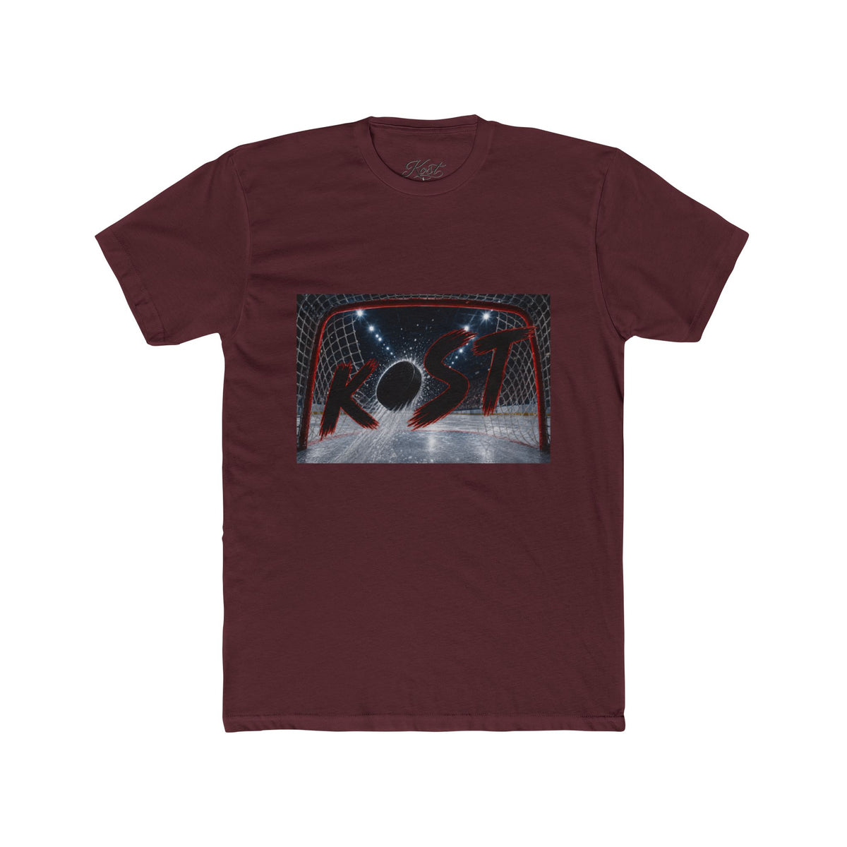 Retro Hockey Rink Graphic Tee — 'KO' Puck Design