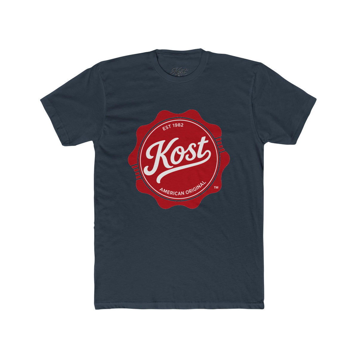 Kost Vintage Badge T‑Shirt — Retro Red Logo Crew Tee
