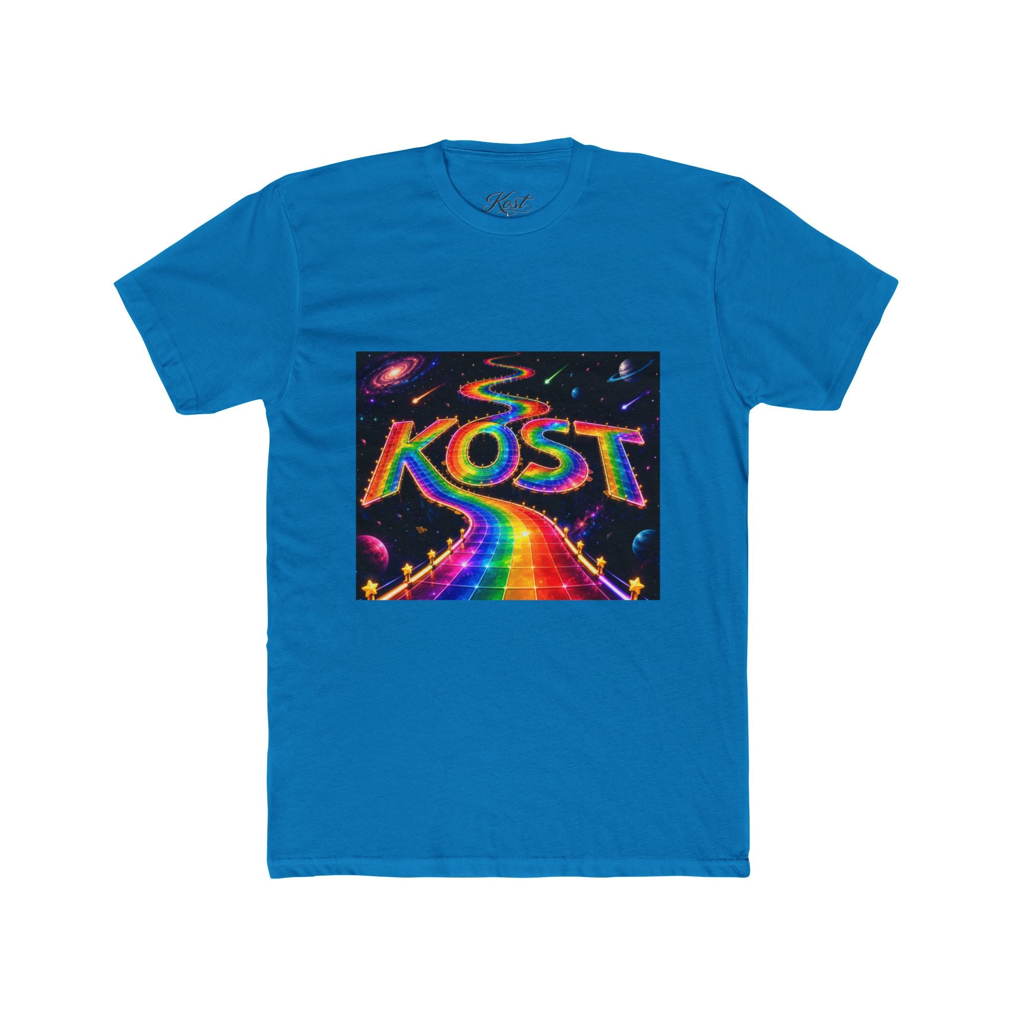 KOST Rainbow Road T-Shirt — Psychedelic Retro Cosmic Graphic Tee