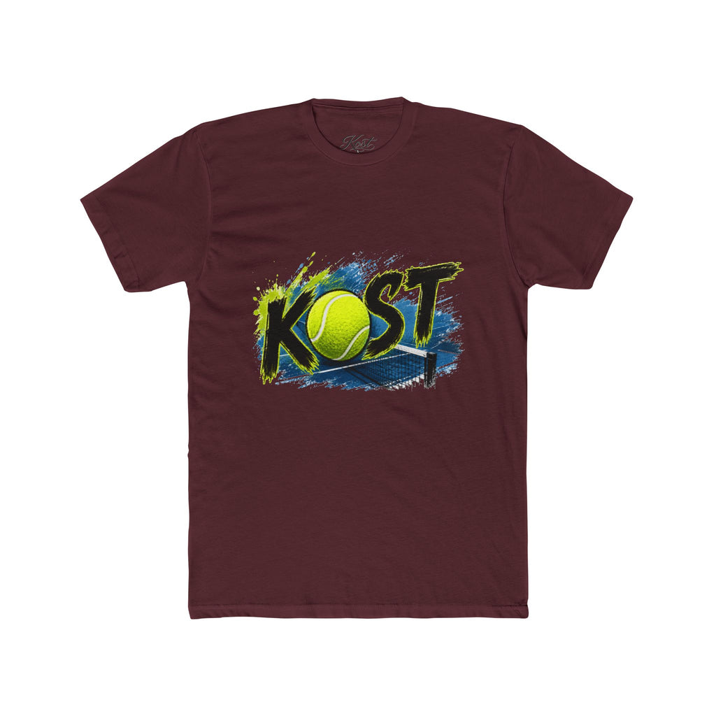 KOST Tennis Logo T‑Shirt — Vintage Brushstroke Tennis Graphic Tee