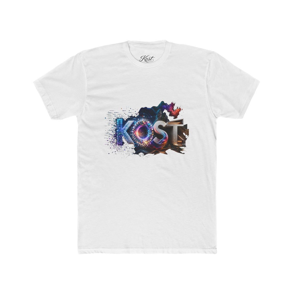 KOST Retro Galaxy Graphic Tee — Cosmic Lettering Crewneck
